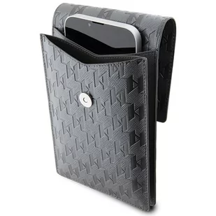 Karl Lagerfeld Torebka KLWBSAKHPKG srebrny/silver Saffiano Monogram Ikonik - Etui i futerały do telefonów - miniaturka - grafika 4