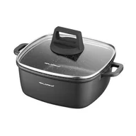 Garnki - Garnek aluminiowy Chef kwadrat z pokrywką 20 x 20 x 9 cm 2,6 l - miniaturka - grafika 1
