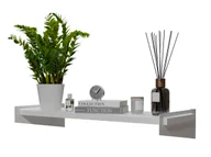 Półki do salonu - Biała półka ścienna z metalowym stelażem S4-H91 - miniaturka - grafika 1