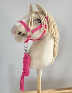 Zabawki i gry sportowe - Zestaw do Hobby Horse: kantar A3 + uwiąz ze sznurka - ciemny różowy - miniaturka - grafika 1