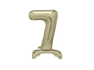 Balon foliowy stojący cyfra 7 złoty - 76 cm - 1szt. - Balony i akcesoria - miniaturka - grafika 1