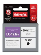 Tusze zamienniki - Tusz ACTIVEJET AB-123BN (Brother LC123BK/121BK), czarny, 15 ml - miniaturka - grafika 1