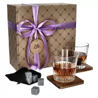Karafki - Zestaw do serwowania whisky w opakowaniu prezentowym Lile Ginger LI-019G - miniaturka - grafika 1