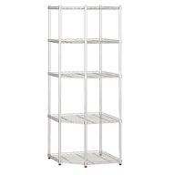 Szafy i regały magazynowe - B2B Partner Regał rogowy, druciany, 1800x680x680mm, 5 półek 410058 - miniaturka - grafika 1