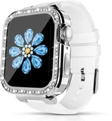 Akcesoria do smartwatchy - Kingxbar Strarry pasek z etui do Apple Watch 40/41mm biały - miniaturka - grafika 1