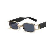 Okulary przeciwsłoneczne - Okulary przeciwsłoneczne ELEGANT RECTANGLE BLACK OK377 - miniaturka - grafika 1