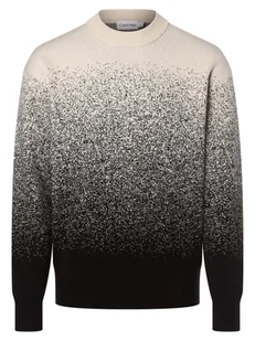 Calvin Klein - Sweter męski, beżowy|czarny - Swetry męskie - miniaturka - grafika 1