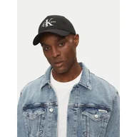 Czapki męskie - Czapka z daszkiem Calvin Klein Jeans Monologo LV04G5065G Czarny - miniaturka - grafika 1