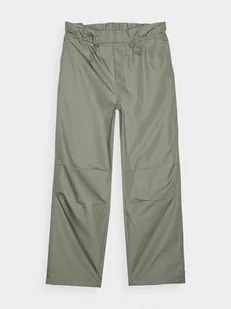 4F Spodnie casual parachute oversize damskie - oliwkowe/khaki XL - Spodnie sportowe damskie - miniaturka - grafika 1