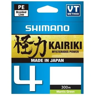 Plecionka SHIMANO Kairiki 4 0.215 mm /300 m Zielony - Żyłki wędkarskie - miniaturka - grafika 1