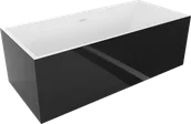 Wanny - Mexen Vigo wanna wolnostojąca 178,5 x 80 cm, biała/czarna, przelew biały - 51251788075-20 - miniaturka - grafika 1