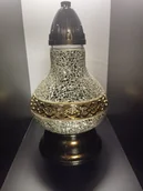 Lampiony i znicze - Znicz Lampion Karafka Złota Mozaika 31Cm - miniaturka - grafika 1