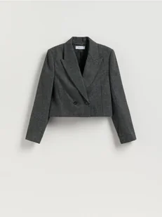 Reserved - Krótka marynarka - ciemnoszary - Marynarki i żakiety damskie - miniaturka - grafika 1