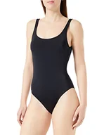 Stroje kąpielowe - Koton Damski strój kąpielowy Basic U Neck Strappy Padded One Piece, czarny (999), 44 - miniaturka - grafika 1