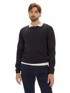 Swetry męskie - S.OLIVER CZARNY SWETER Z BAWEŁNY MĘSKI KLASYCZNY XL JQA - miniaturka - grafika 1