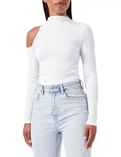 Koszulki i topy damskie - ONLY Onlbianca L/S Cold Shoulder Top JRS koszulka z długim rękawem, Cloud Dancer, S - grafika 1