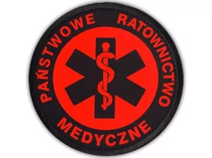 Emblemat Fluo Państwowe Ratownictwo Medyczne Na Rzepie 8,5 Cm - Odzież medyczna - miniaturka - grafika 1