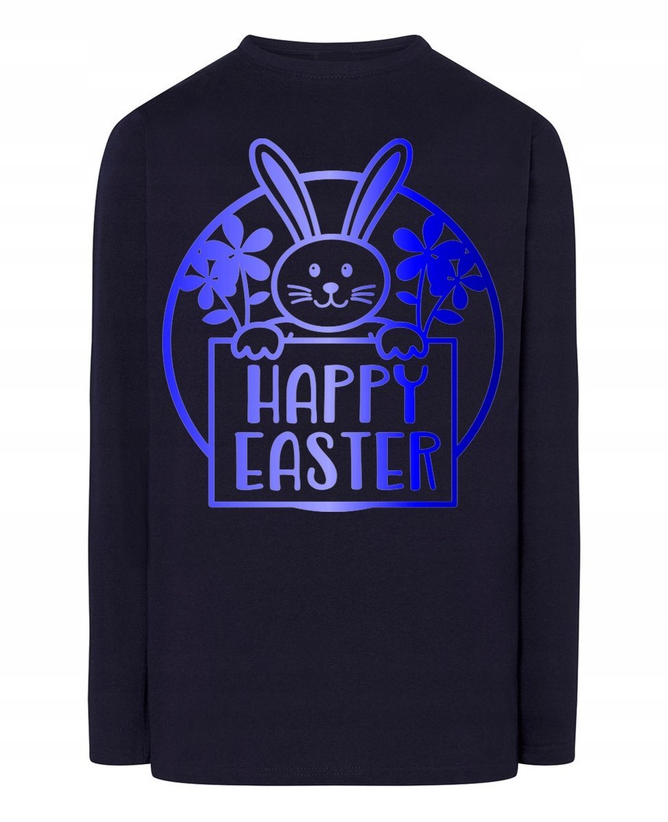 Longsleeve męski nadruk Królik Wielkanocny r.S