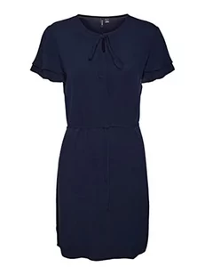 VERO MODA Damska sukienka VMCECILIA SS Short Dress WVN GA, Navy Blazer, S, granatowy blezer, S - Sukienki - miniaturka - grafika 1