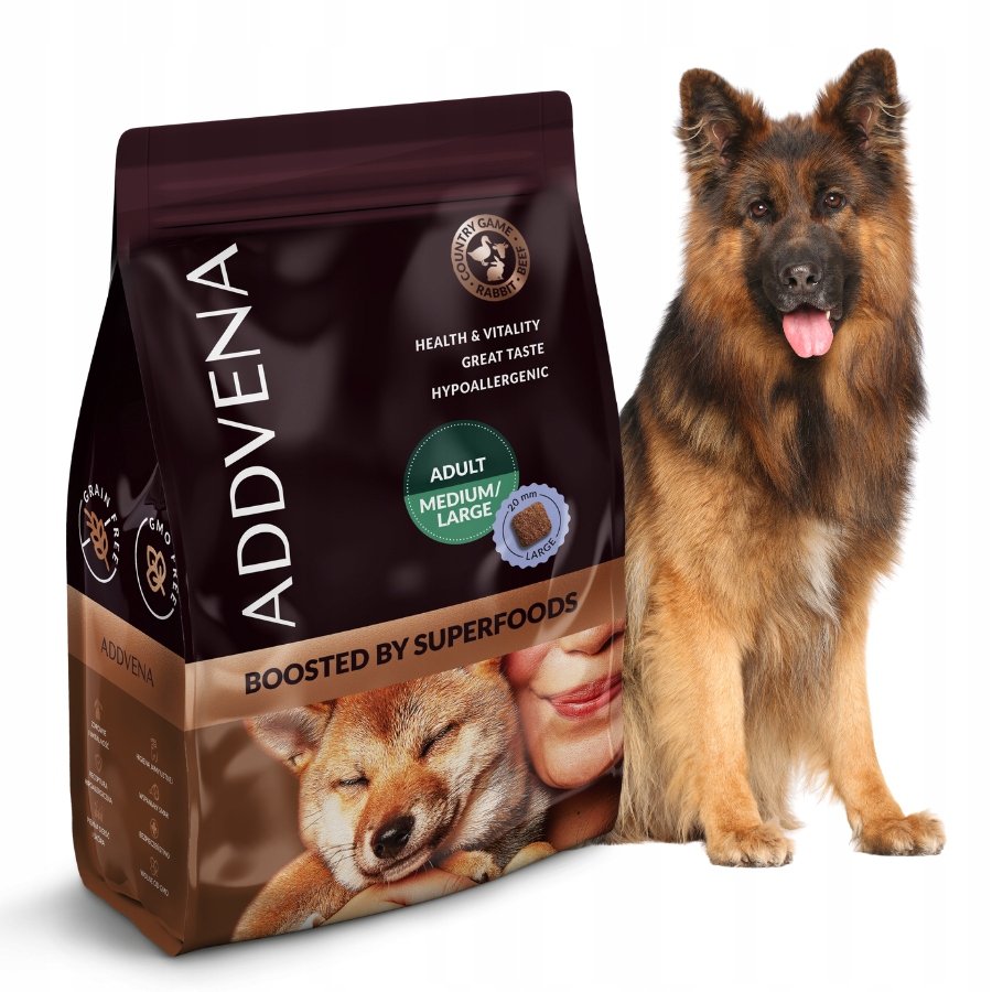 ADDVENA Boosted by Superfoods Adult medium&large 2,5kg dla psów ras średnich i dużych