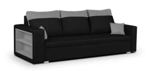 Kanapa sofa 3 os z funkcją spania PABLO1 czarna - Sofy i kanapy - miniaturka - grafika 1