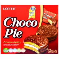 Kuchnie świata - Lotte Choco Pie, ciastka biszkoptowe z pianką, pudełko (12 szt. x 28g) - Lotte 1439-uniw - miniaturka - grafika 1