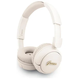 Guess 5.3 Metal Logo Script beżowy - Słuchawki - miniaturka - grafika 1