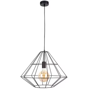 KET Industrialna LAMPA wisząca KET185 metalowa OPRAWA loftowy ZWIS druciany diament czarny KET185 - Lampy sufitowe - miniaturka - grafika 1