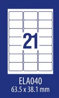 Papier do drukarek - Avery Zweckform ETYK.ZF ECONOMY 63,5X38,1MM 040 100ARK ETYKIETA E100 ELA040 - ELA040 ELA040 - miniaturka - grafika 1
