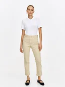 Legginsy - Beżowe spodnie typu skinny - miniaturka - grafika 1