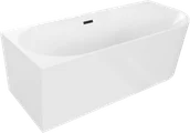 Wanny - Mexen Mia wanna wolnostojąca narożna lewa 160 x 75 cm, biała, przelew czarny - 52691607500L-70 - miniaturka - grafika 1