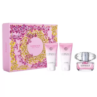 Versace Bright Crystal zestaw woda toaletowa spray 50ml + balsam do ciała 50ml + żel pod prysznic 50ml - Kosmetyki do kąpieli - miniaturka - grafika 1