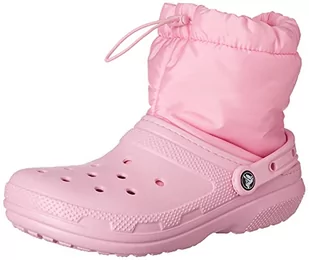 Crocs Unisex klasyczne wyściełane Neo buciki śniegowe, Różowy baleriny - 38.5 EU - Buty dla dziewczynek - miniaturka - grafika 1