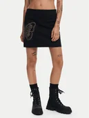 Spódnice - Desigual Spódnica mini Bangkok 24WWFW01 Czarny Slim Fit - miniaturka - grafika 1