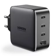 Ładowarki do telefonów - Ugreen Ładowarka  Ładowarka sieciowa UGREEN CD226 USB QC3.0 3x USB-C 100W PD czarna 40747 - miniaturka - grafika 1