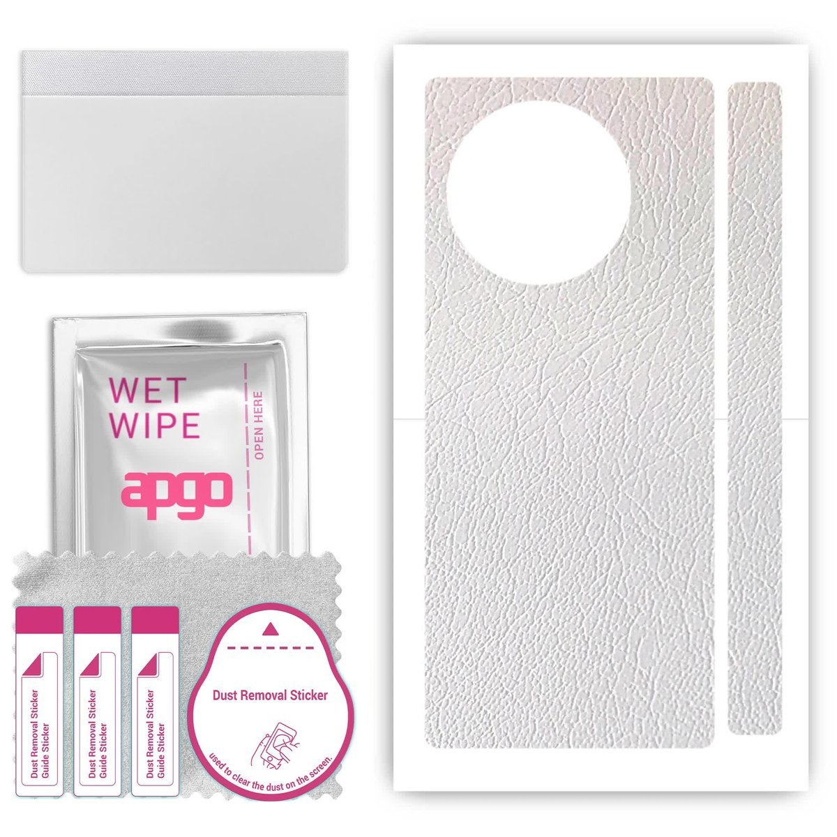 Folia naklejka skórka strukturalna na TYŁ do Vivo X Fold2 - Skóra Biała - apgo SKINS