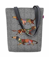 Torebki damskie - Torebka płócienna Sunny, nadruk Jocker – shopperka damska, wodoodporna, zamek, mieści A4, udźwig do 10 kg, polska produkcja, ARCO Design - miniaturka - grafika 1