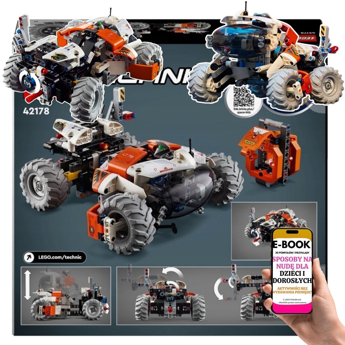 LEGO PREZENT URODZINOWY DLA CHŁOPCA TECHNIC Kosmiczna Ładowarka LT78 42178 – Klocki Technic Dla Dziecka + EBOOK-3