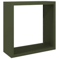 Wózki magazynowe - vidaXL Stojak na drewno opałowe, zielony, 100x40x100 cm, stalowy - miniaturka - grafika 1