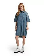 Koszule damskie - G-STAR RAW Damska koszula jeansowa na co dzień, niebieska (Antique Faded Cricket Blue D311-D889), XL, Niebieski (Antique Faded Cricket Blue D311-d889), XL - miniaturka - grafika 1