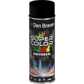Farby i lakiery w sprayu - DEN DRAVEN Lakier w aerozolu uniwersalny 400 ml czarny mat - miniaturka - grafika 1