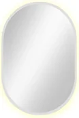Lustra - Białe lustro owalne led 95x40 cm W8-B10 - miniaturka - grafika 1