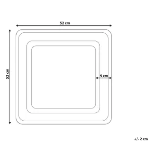 Lustro ścienne z hiacyntu wodnego 52 x 52 cm naturalny LANGLI Lumarko! - Lustra - miniaturka - grafika 6