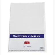 Prześcieradła - Prześcieradło bawełniane bez gumki 180x200 noris białe - miniaturka - grafika 1