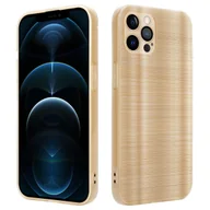Etui i futerały do telefonów - Etui Do Apple iPhone 12 PRO MAX Pokrowiec w Brushed Złoto Etui Silikonowe Obudowa Case Cover Cadorabo - miniaturka - grafika 1
