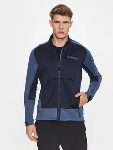 adidas Polar Terrex Tech Flooce Hiking Fleece HH9227 Niebieski Regular Fit - Odzież trekkingowa męska - miniaturka - grafika 1