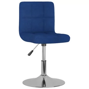 vidaXL Lumarko Obrotowe krzesło stołowe, niebieskie, tapicerowane tkaniną 3087472 - Krzesła - miniaturka - grafika 1
