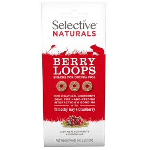 Selective Naturals Berry Loops dla świnek morskich - 2 x 80 g - Przysmaki dla gryzoni - miniaturka - grafika 1