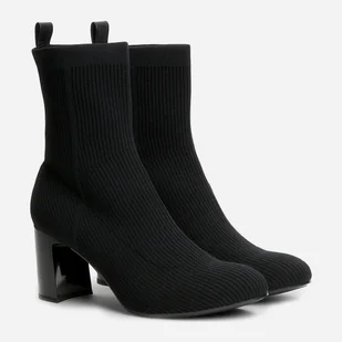 Botki damskie na słupku wysokie Tommy Hilfiger FW0FW07405 38 Czarne (8720644256398) - Botki damskie - miniaturka - grafika 1