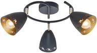 Lampy sufitowe - Candellux Plafon lampa sufitowa spirala spot Coty 3x40W E14 czarna 98-67180 - miniaturka - grafika 1